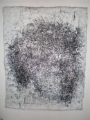 'Head No. 2' 
Ink and acrylic on unstreched Canvas.
Approx 210 x 165cm